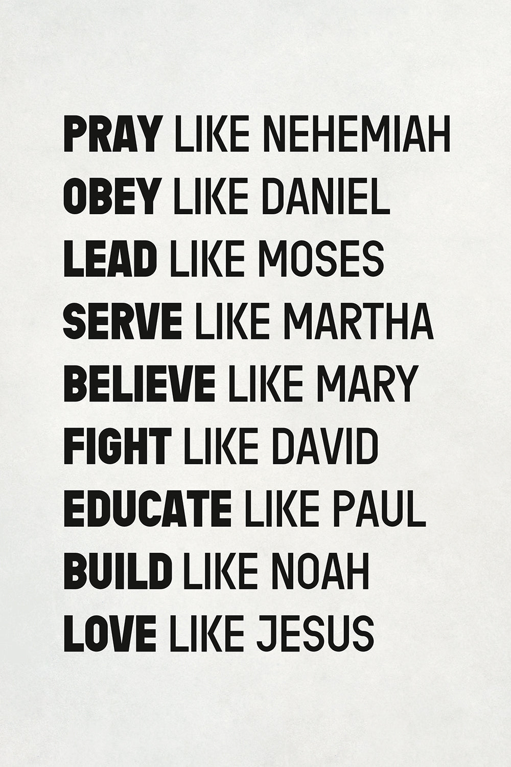 Spiritual Role Models Inspirational Christian Art Print