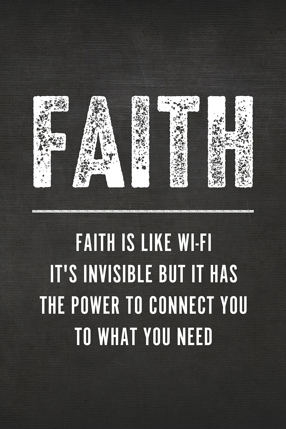 Spiritual Wall Decor - Faith is Like WiFi Religious Art Print