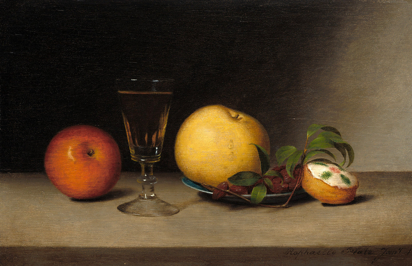 Still Life with Apples, Sherry, and Tea Cake by Raphaelle Peale Art Print