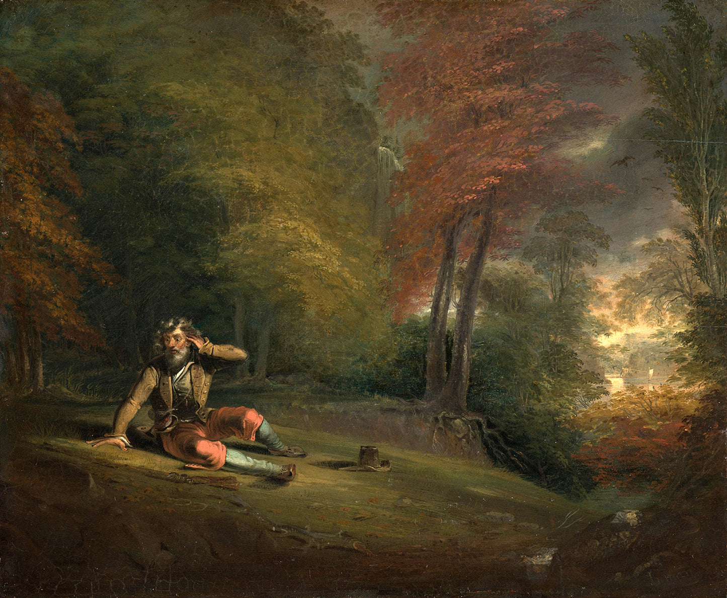 Rip Van Winkle Awakening from his Long Sleep by Henry Inman Art Print