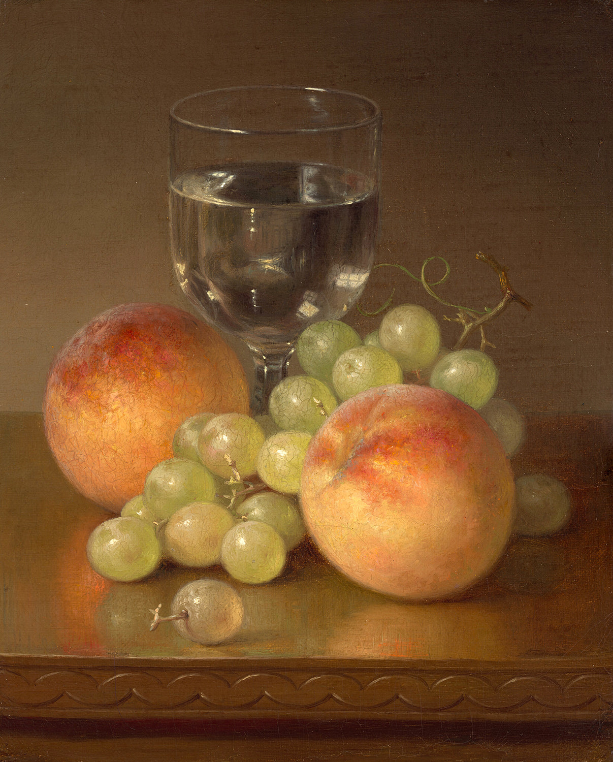 Still Life, Wineglass, Two Peaches by Robert Spear Dunning Art Print