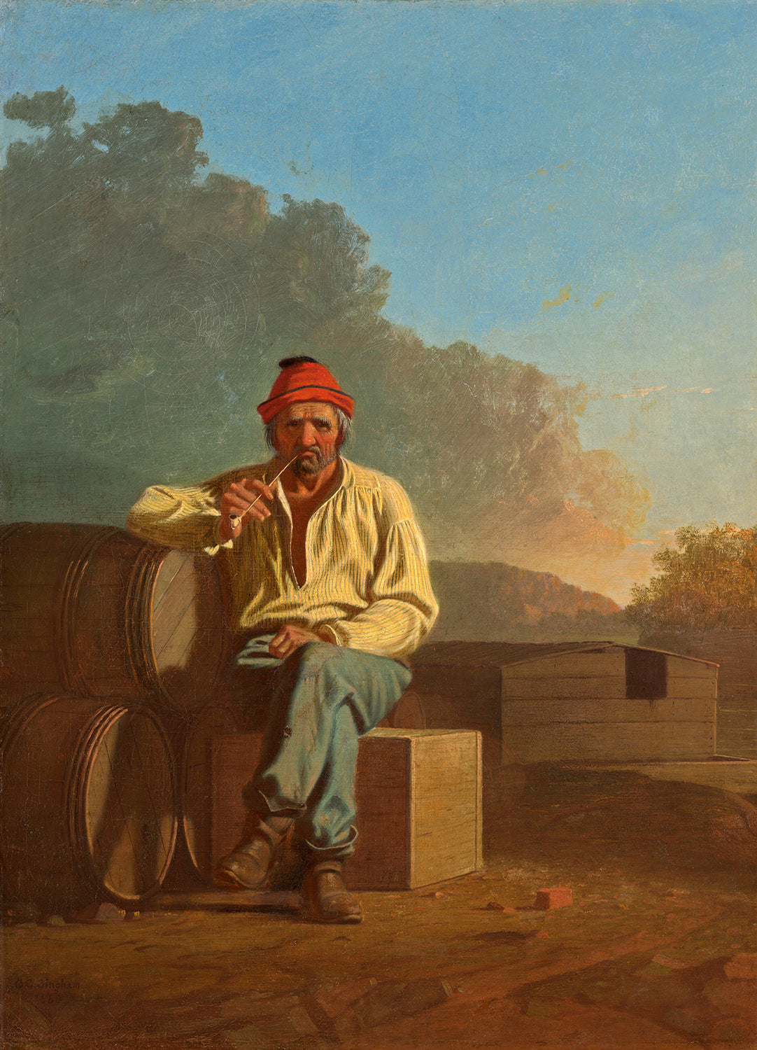 Mississippi Boatman by George Caleb Bingham Art Print