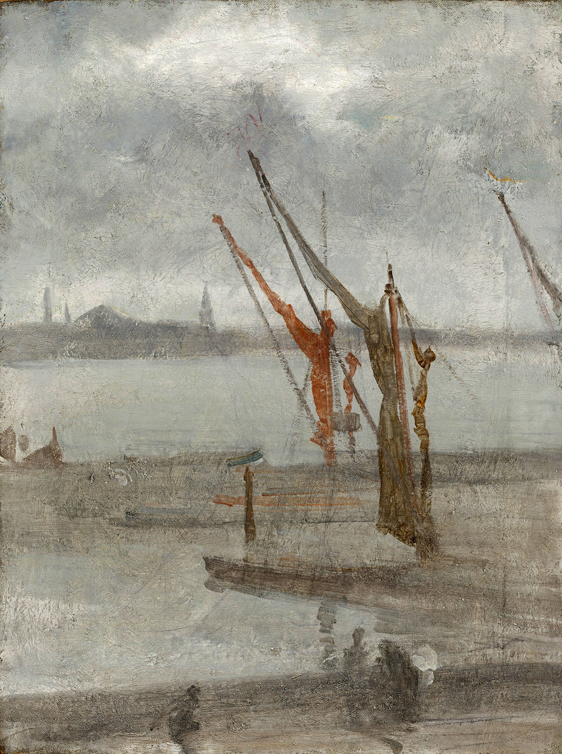 Grey and Silver: Chelsea Wharf by James McNeill Whistler Art Print