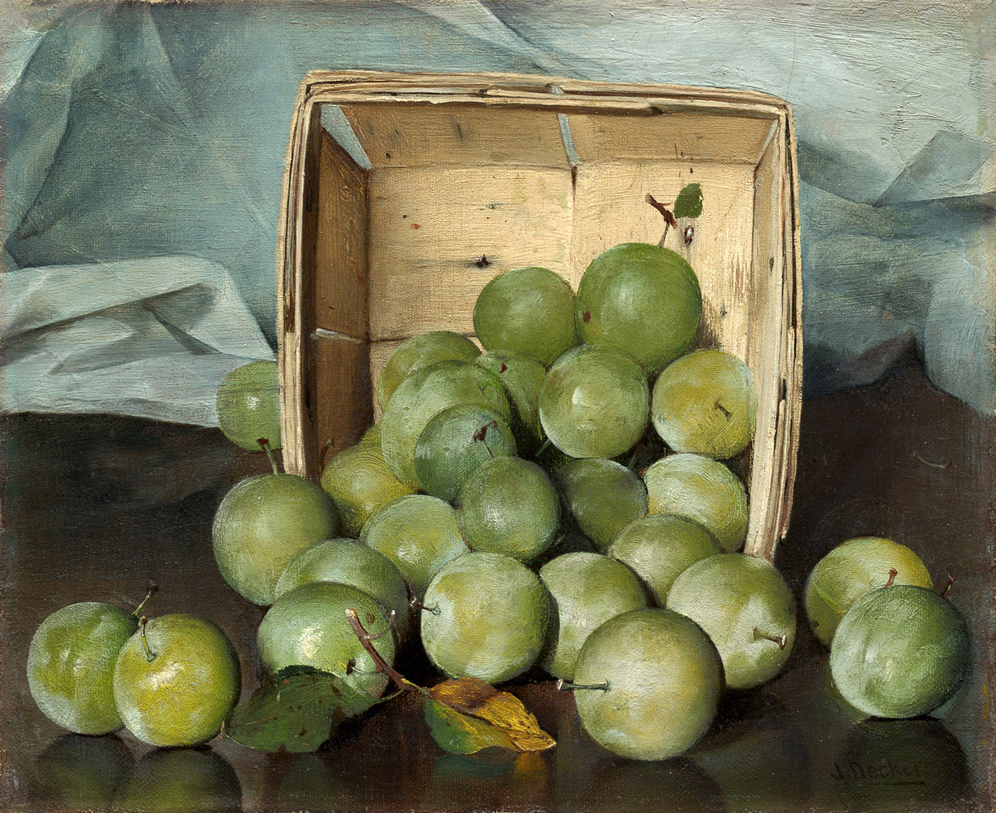 Green Plums by Joseph Decker Art Print