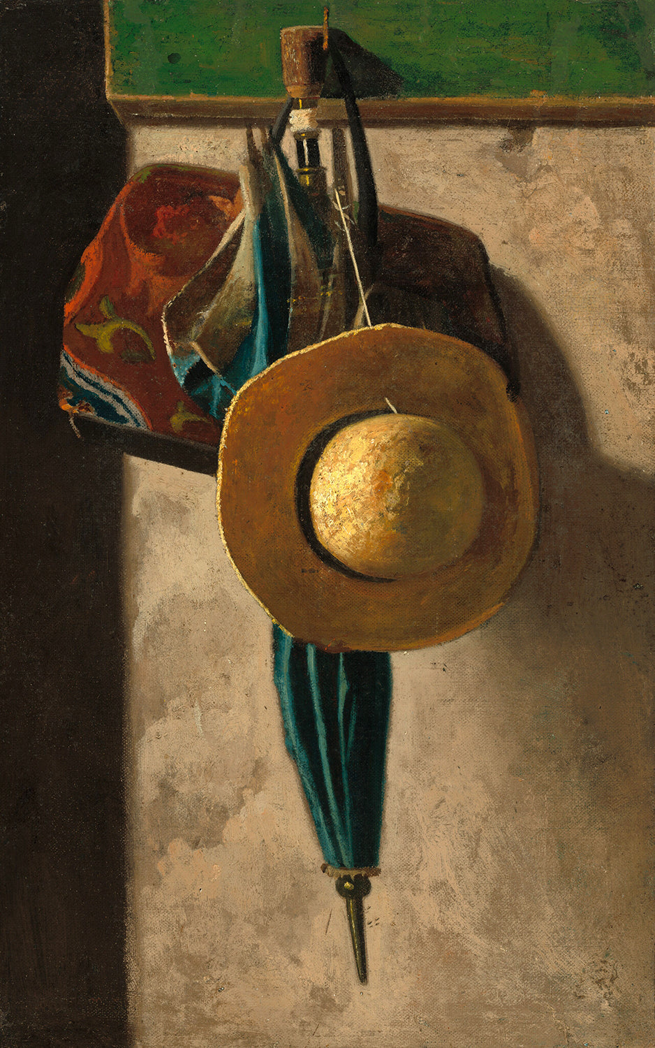Straw Hat, Bag, and Umbrella by John Frederick Peto Art Print