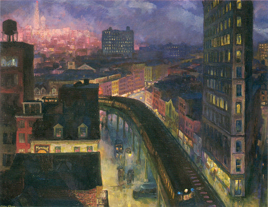 The City from Greenwich Village by John Sloan Art Print