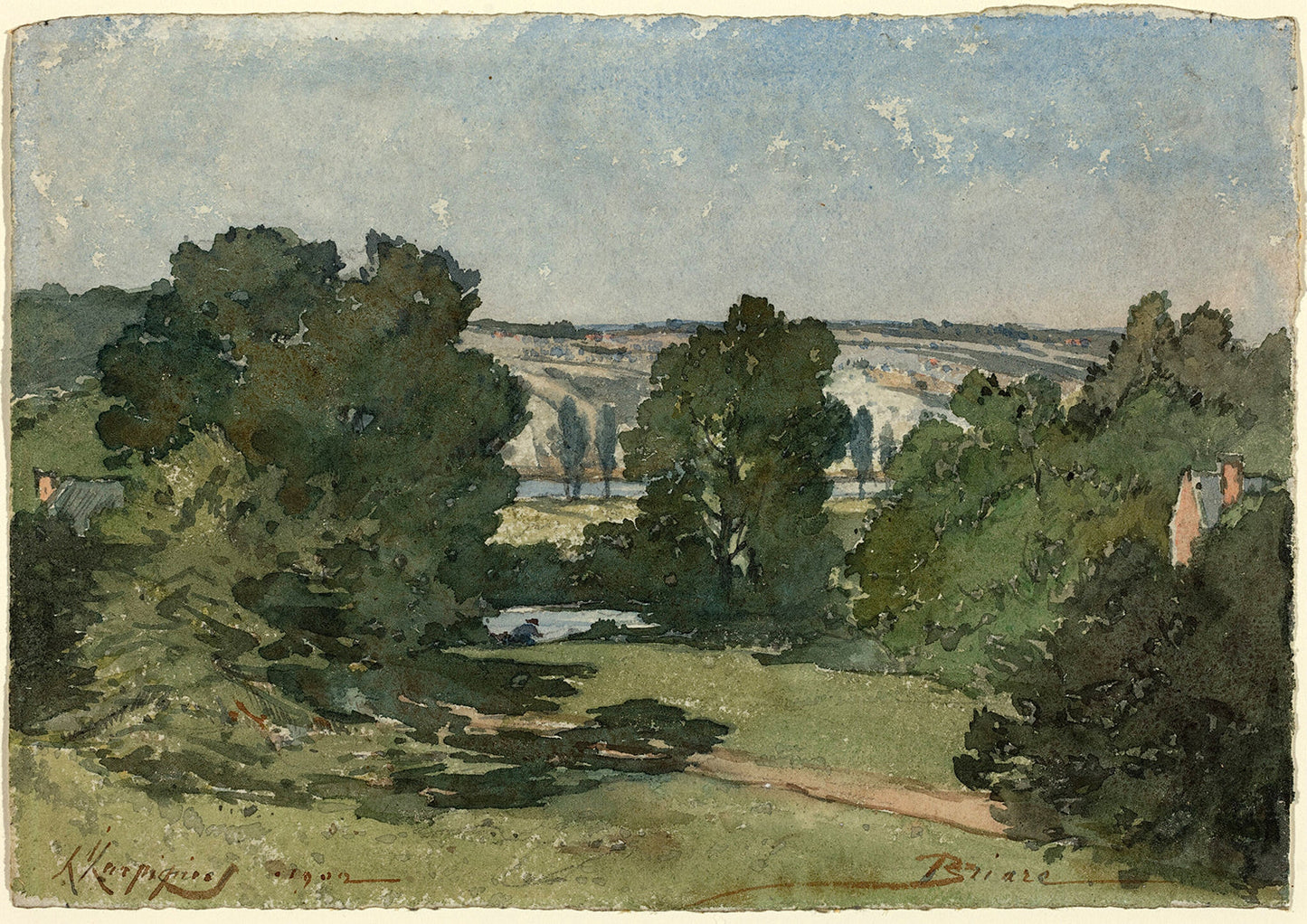 Briare by Henri-Joseph Harpignies Art Print