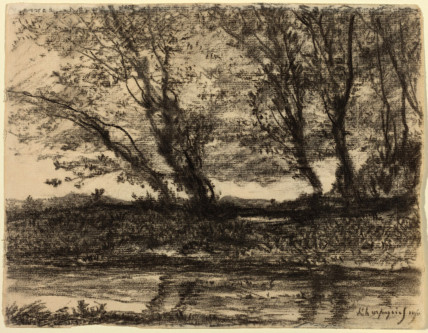Landscape by Henri-Joseph Harpignies Art Print
