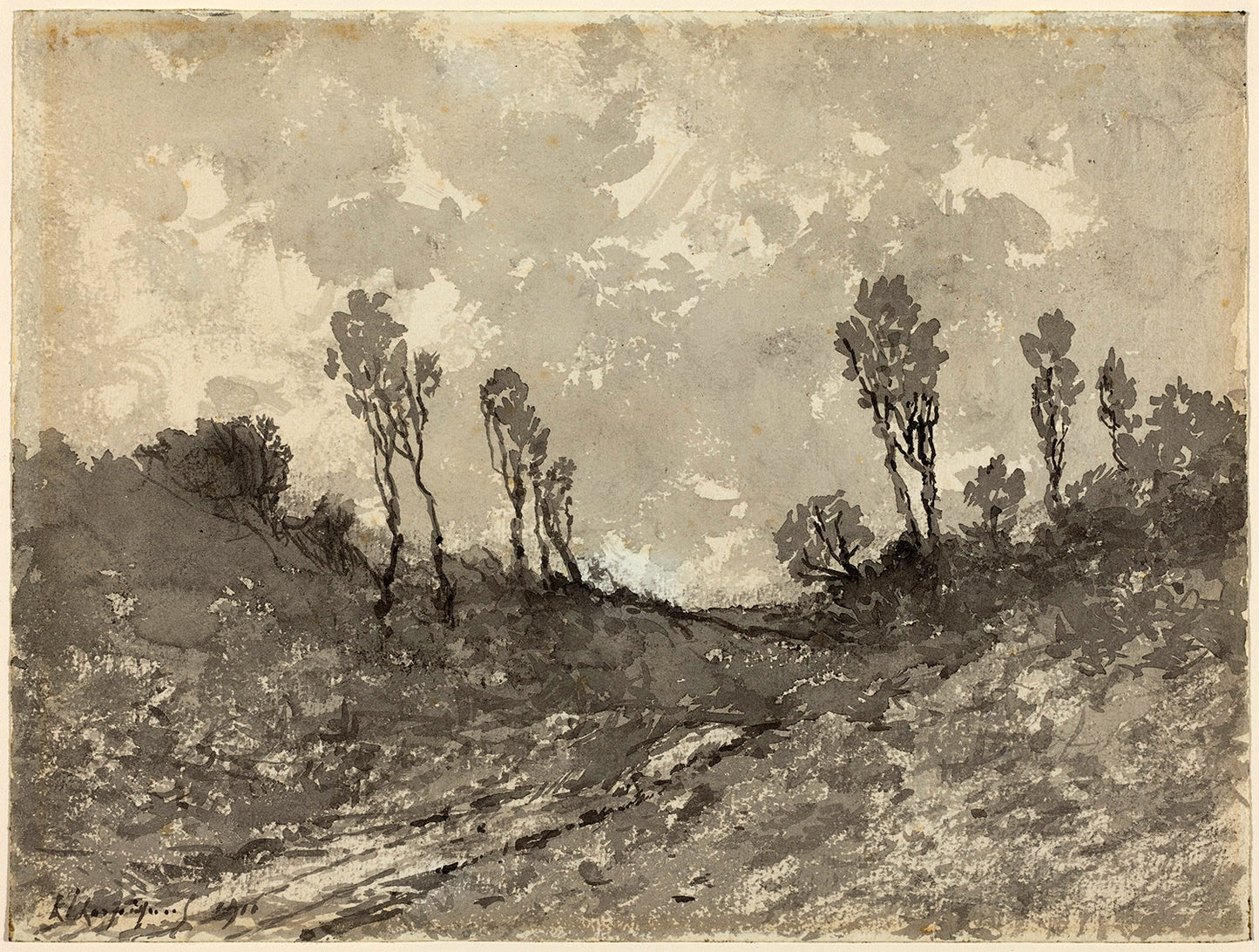 Road at Herisson by Henri-Joseph Harpignies Art Print