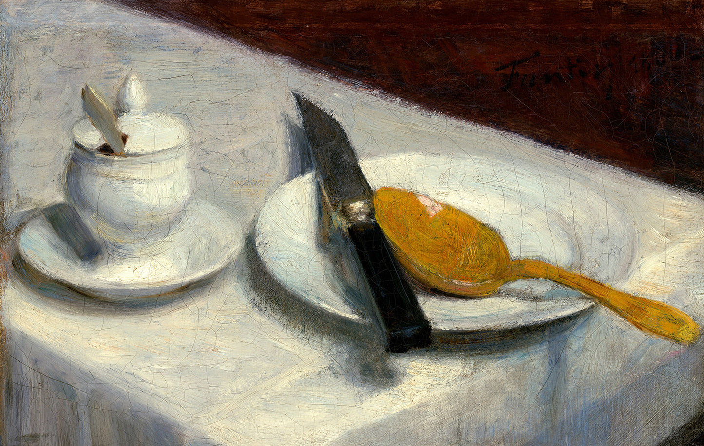 Still Life with Mustard Pot by Henri Fantin-Latour Art Print