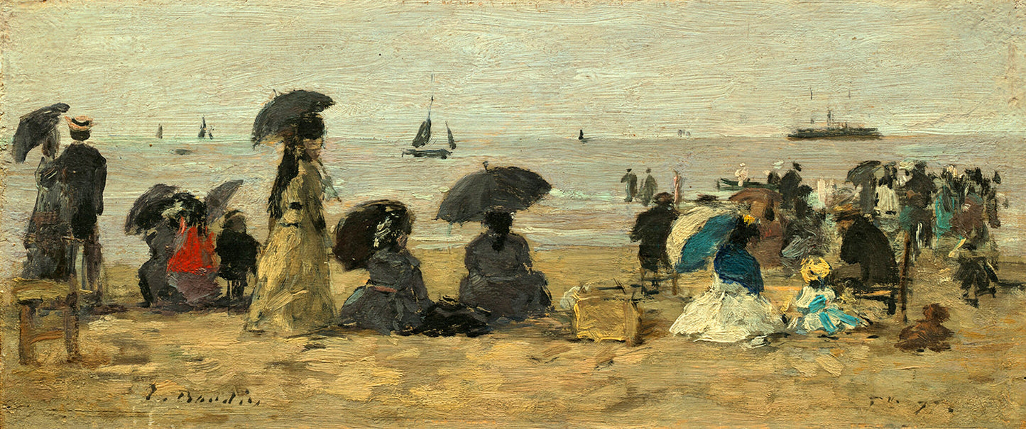 The Beach by Eugene Boudin Art Print