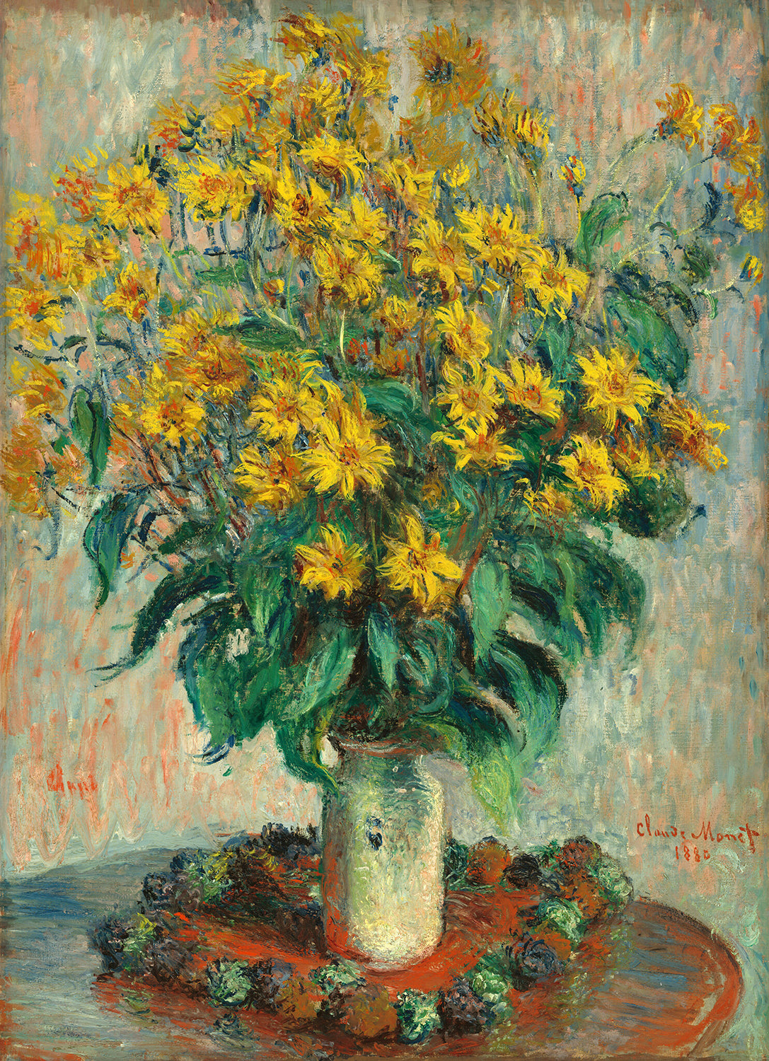 Jerusalem Artichoke Flowers by Claude Monet Art Print
