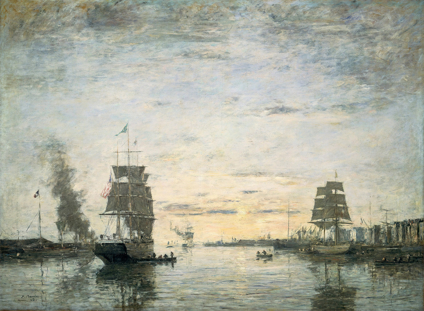 Entrance to the Harbor, Le Havre by Eugene Boudin Art Print