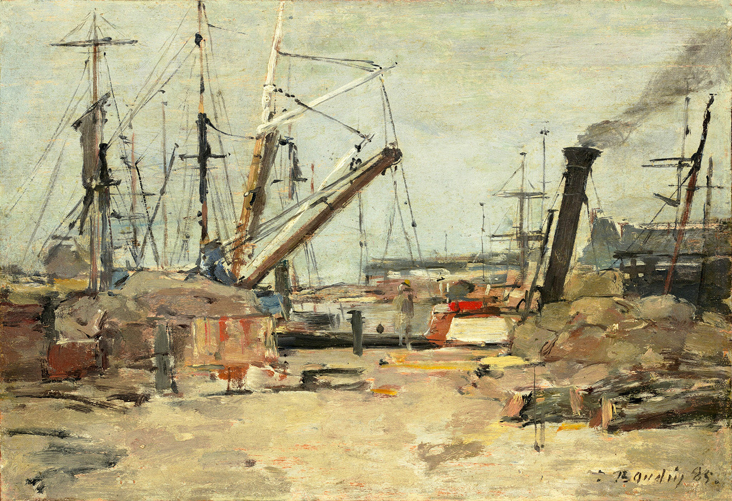 The Trawlers by Eugene Boudin Art Print