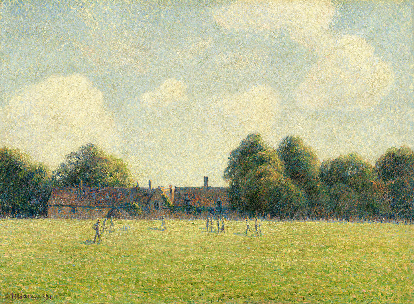 Hampton Court Green by Camille Pissarro Art Print