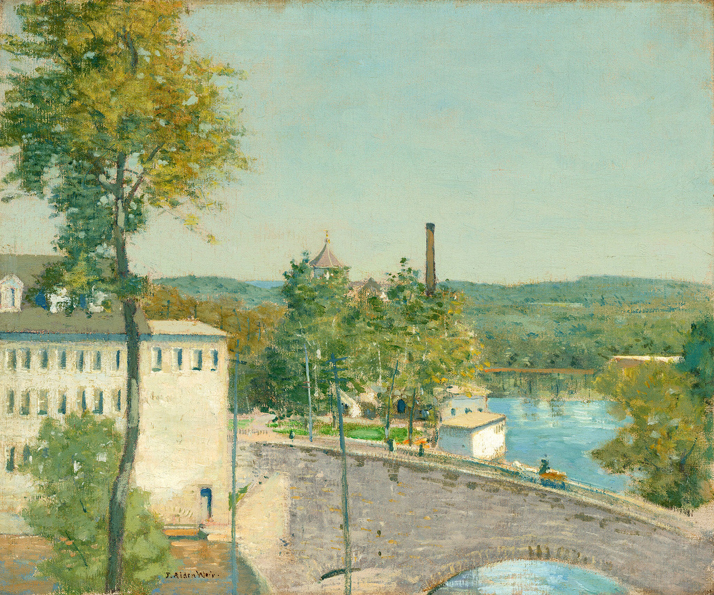U.S. Thread Company Mills, Willimantic, Connecticut by Julian Alden Weir Art Print