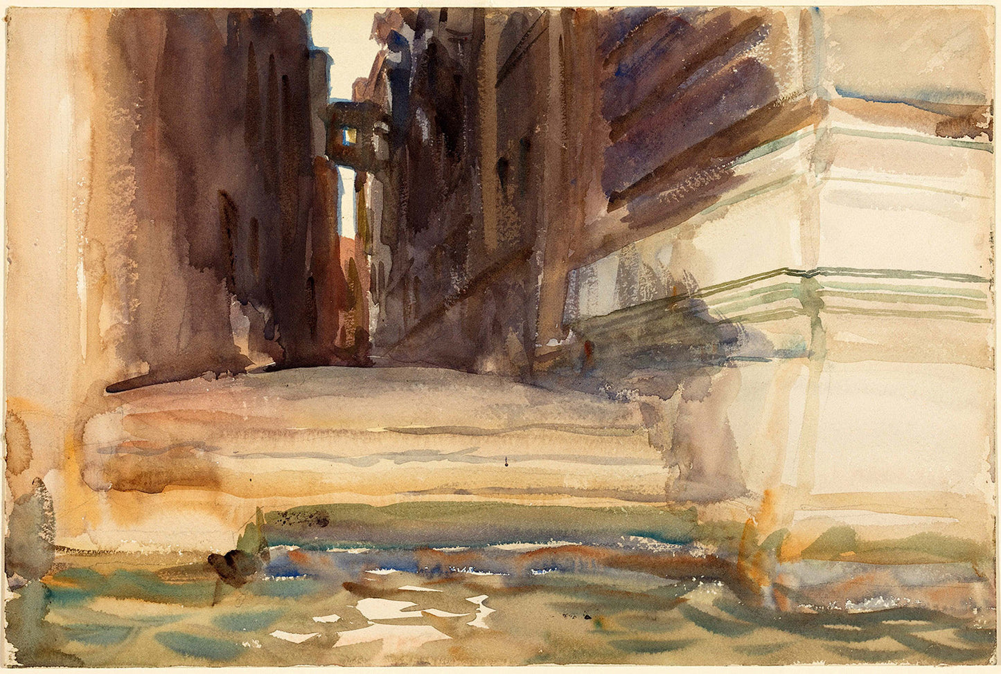 The Calle della Rosa with the Monte di Pieta, Venice by John Singer Sargent Art Print