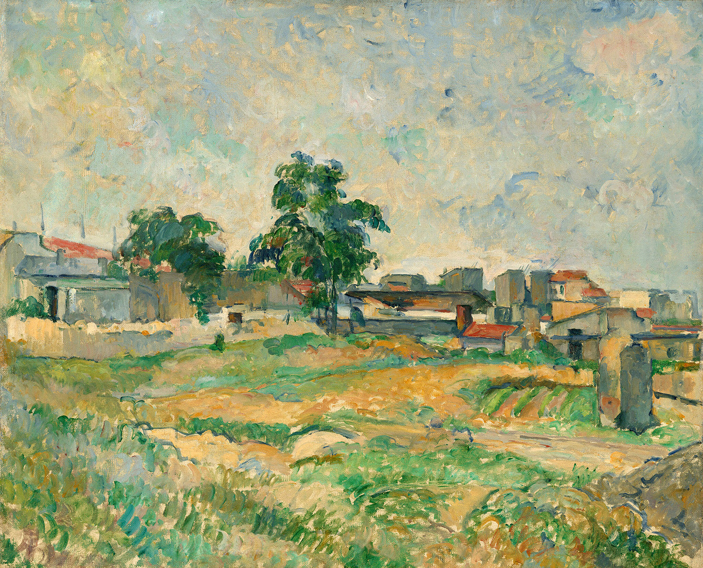 Landscape near Paris by Paul Cezanne Art Print