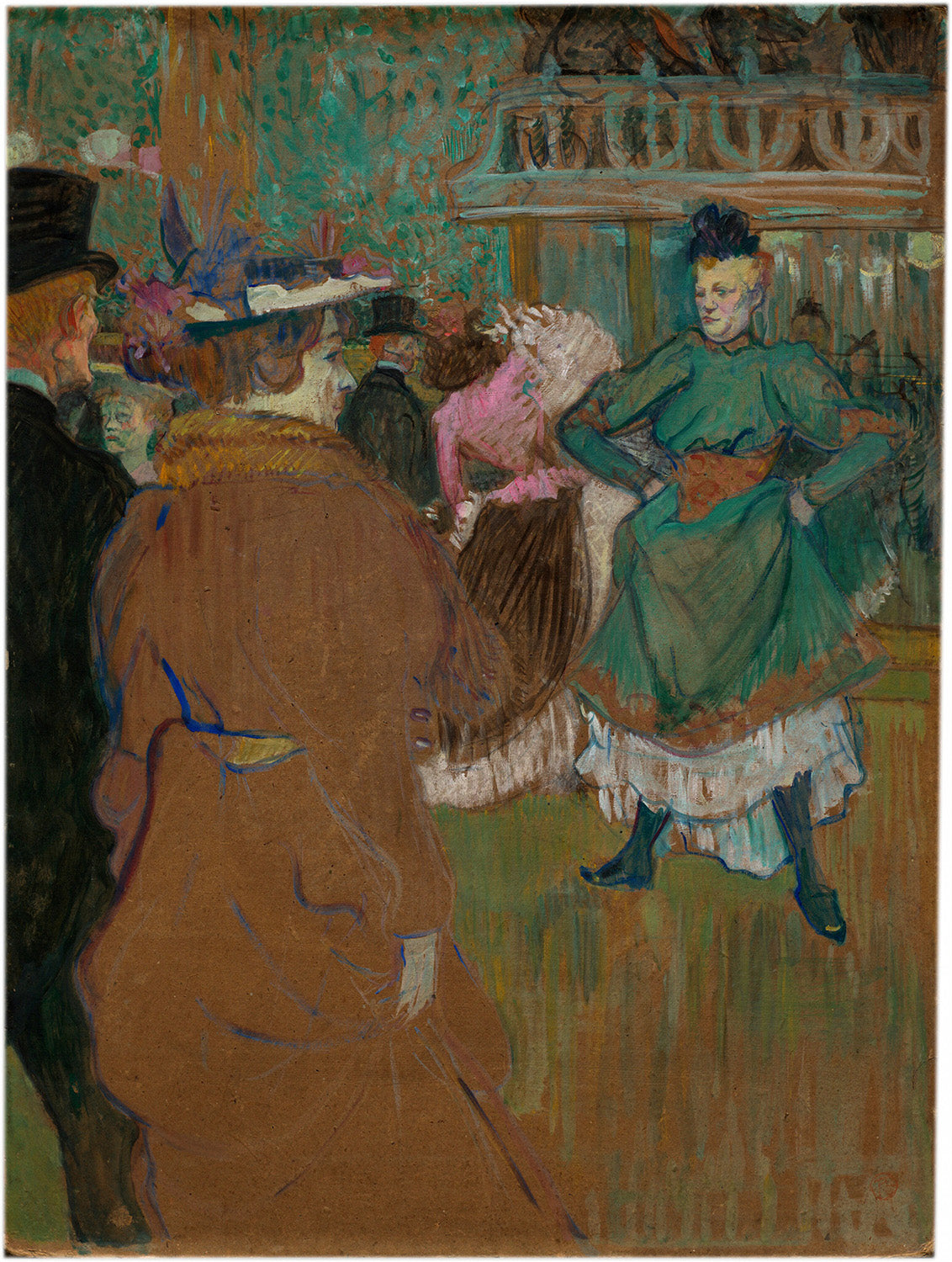 Quadrille at the Moulin Rouge by Henri de Toulouse-Lautrec Art Print