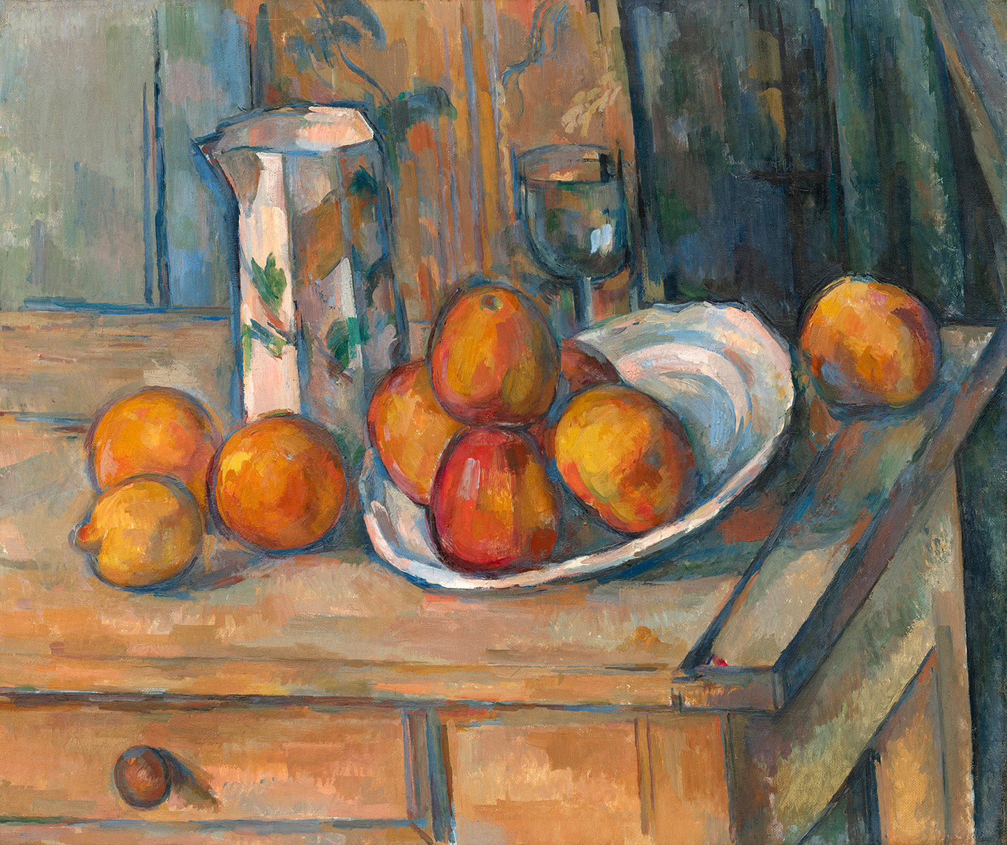 Still Life with Milk Jug and Fruit by Paul Cezanne Art Print