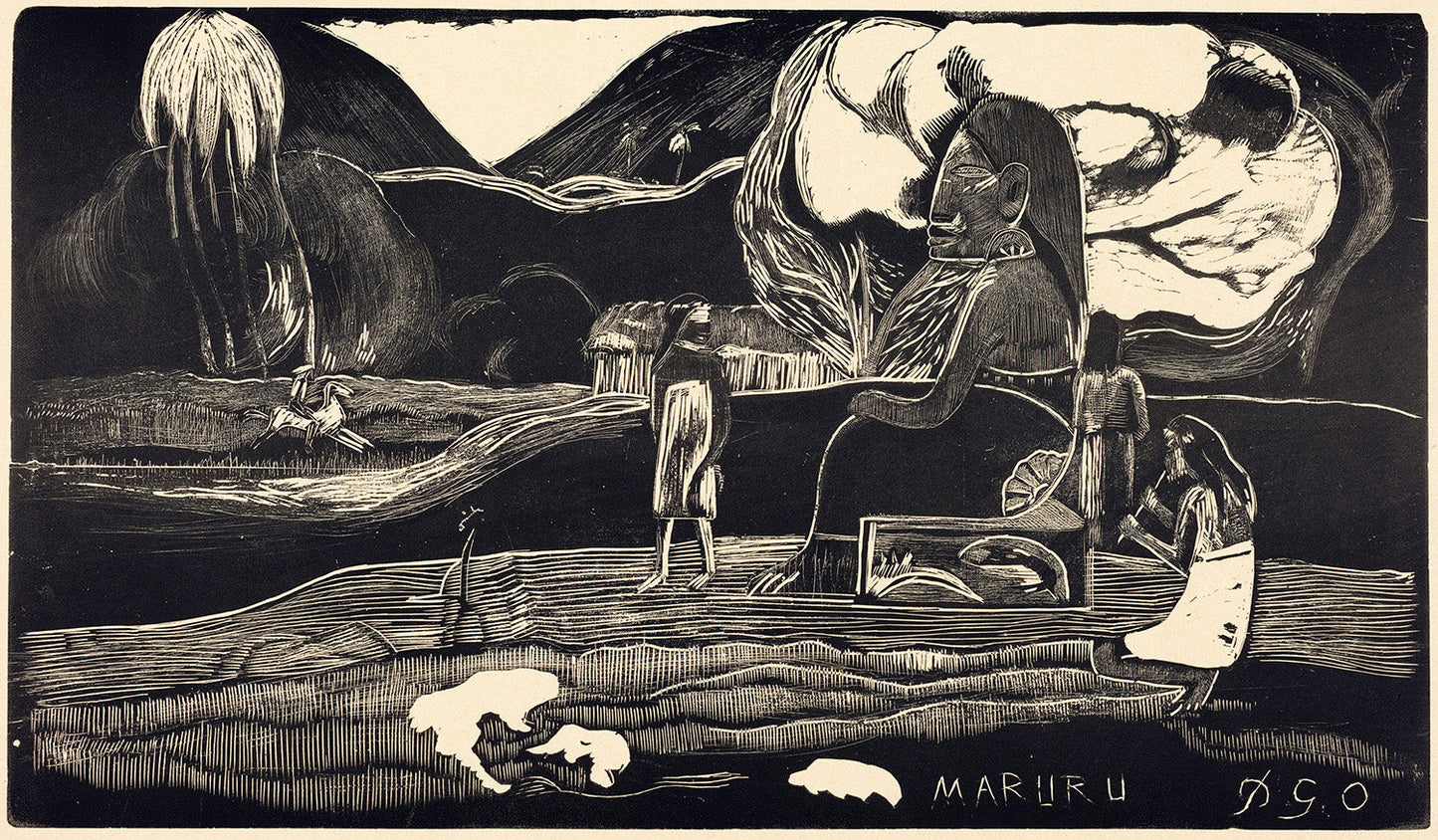 Maruru (Thank You) by Paul Gauguin Art Print