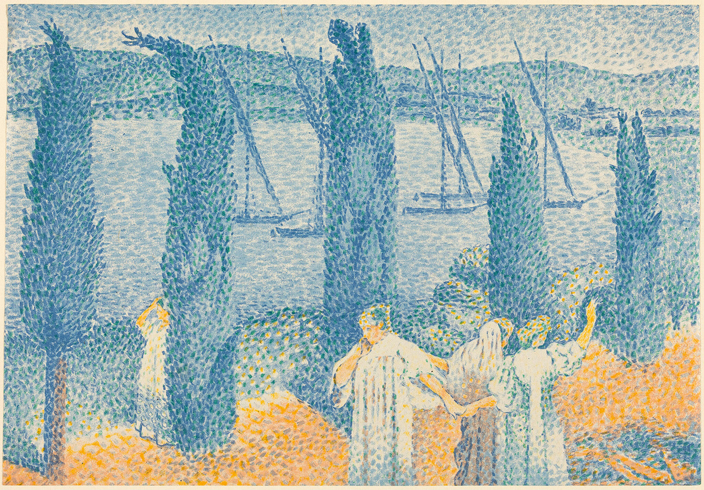 La Promenade by Henri Edmond Cross Art Print