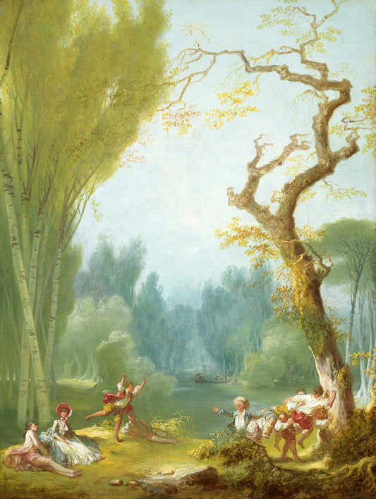 A Game of Horse and Rider by Jean Honore Fragonard Art Print