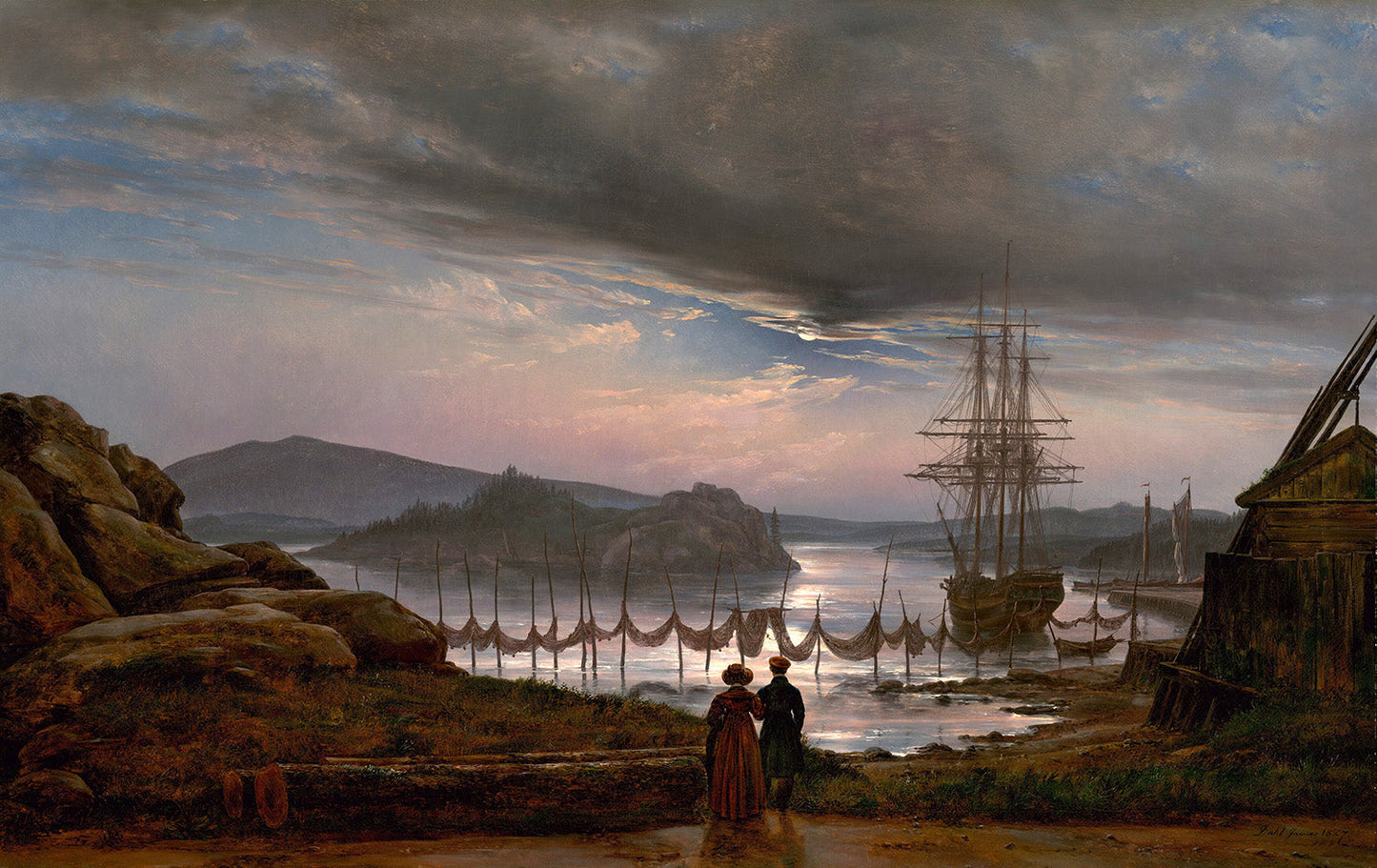 View from Vaekero near Christiania by Johan Christian Dahl Art Print