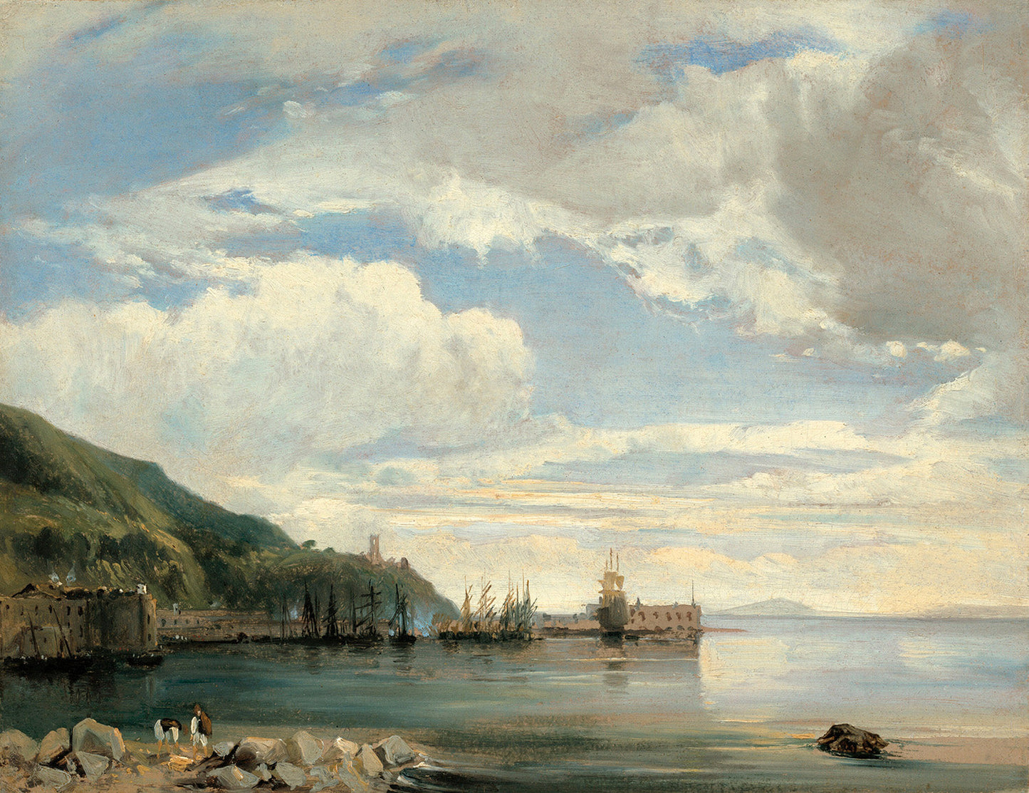 On the Bay of Naples by Leon-Fran�ois-Antoine Fleury Art Print