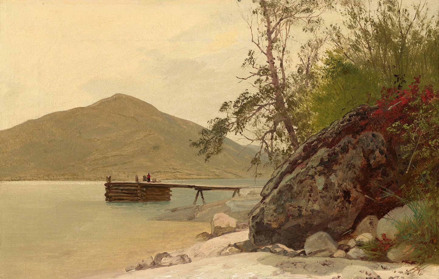 Landing at Sabbath Day Point by John Frederick Kensett Art Print