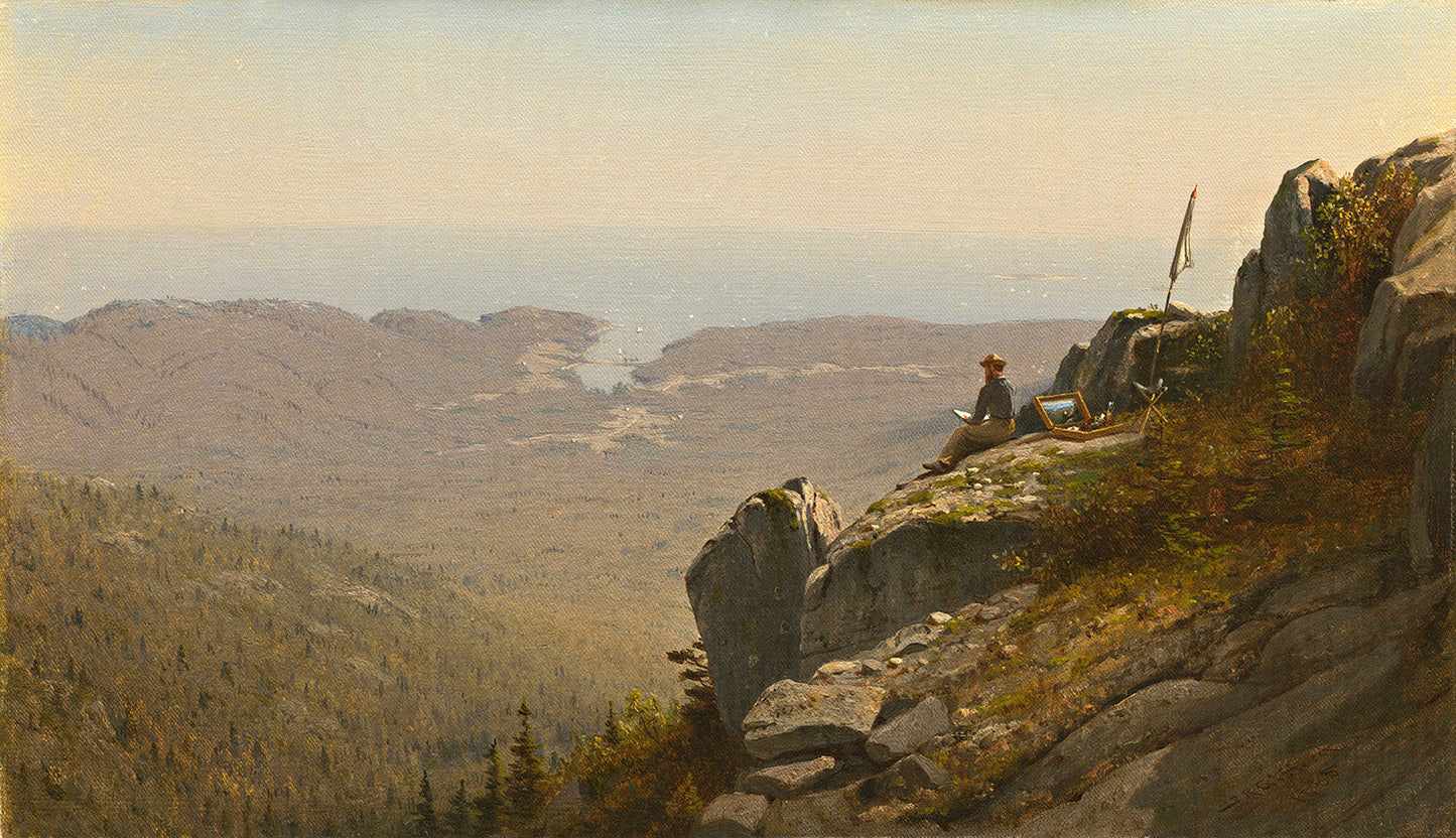 The Artist Sketching at Mount Desert, Maine by Sanford Robinson Gifford Art Print