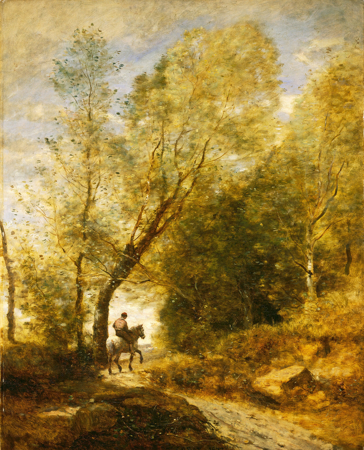 The Forest of Coubron by Jean-Baptiste-Camille Corot Art Print