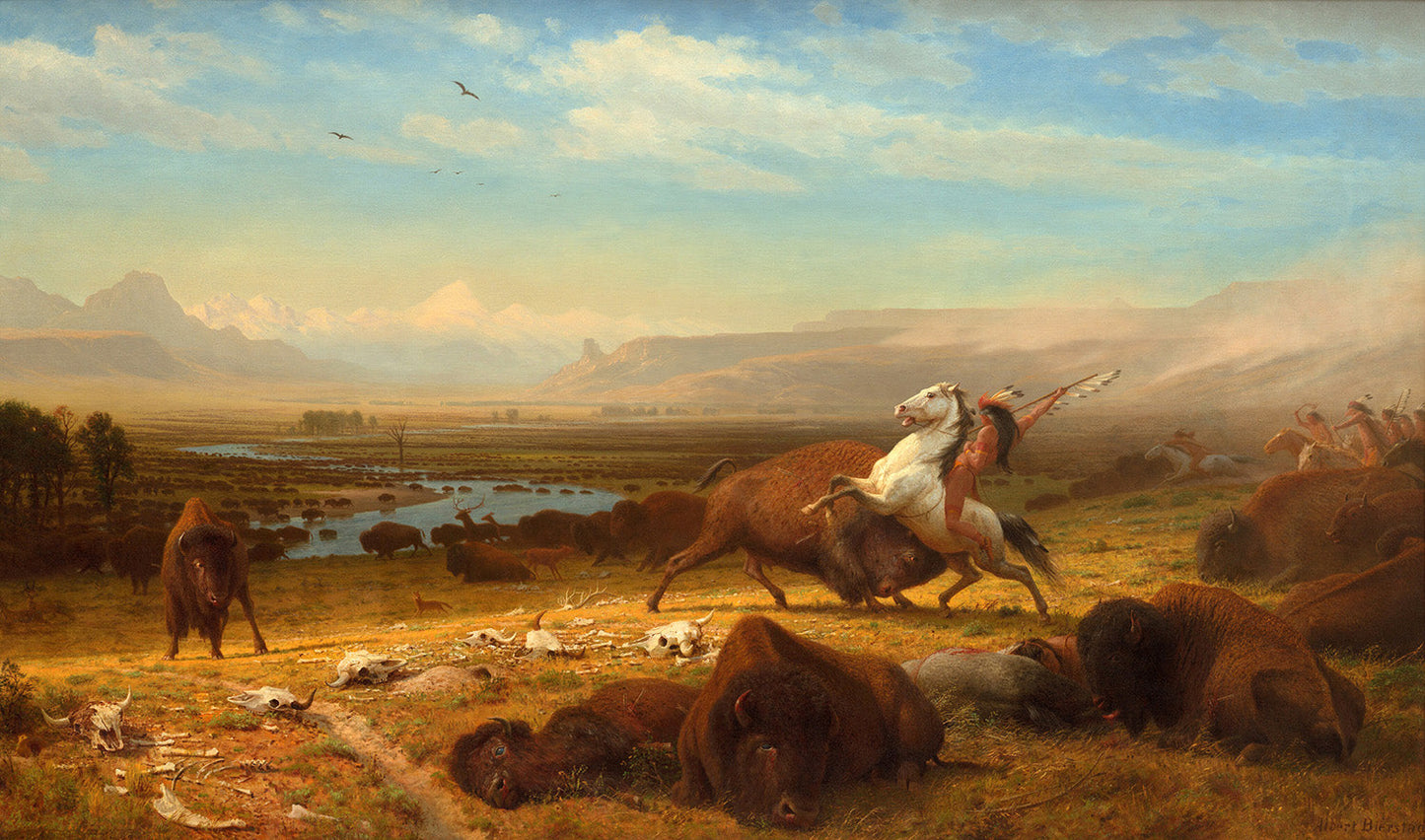 The Last of the Buffalo by Albert Bierstadt Art Print