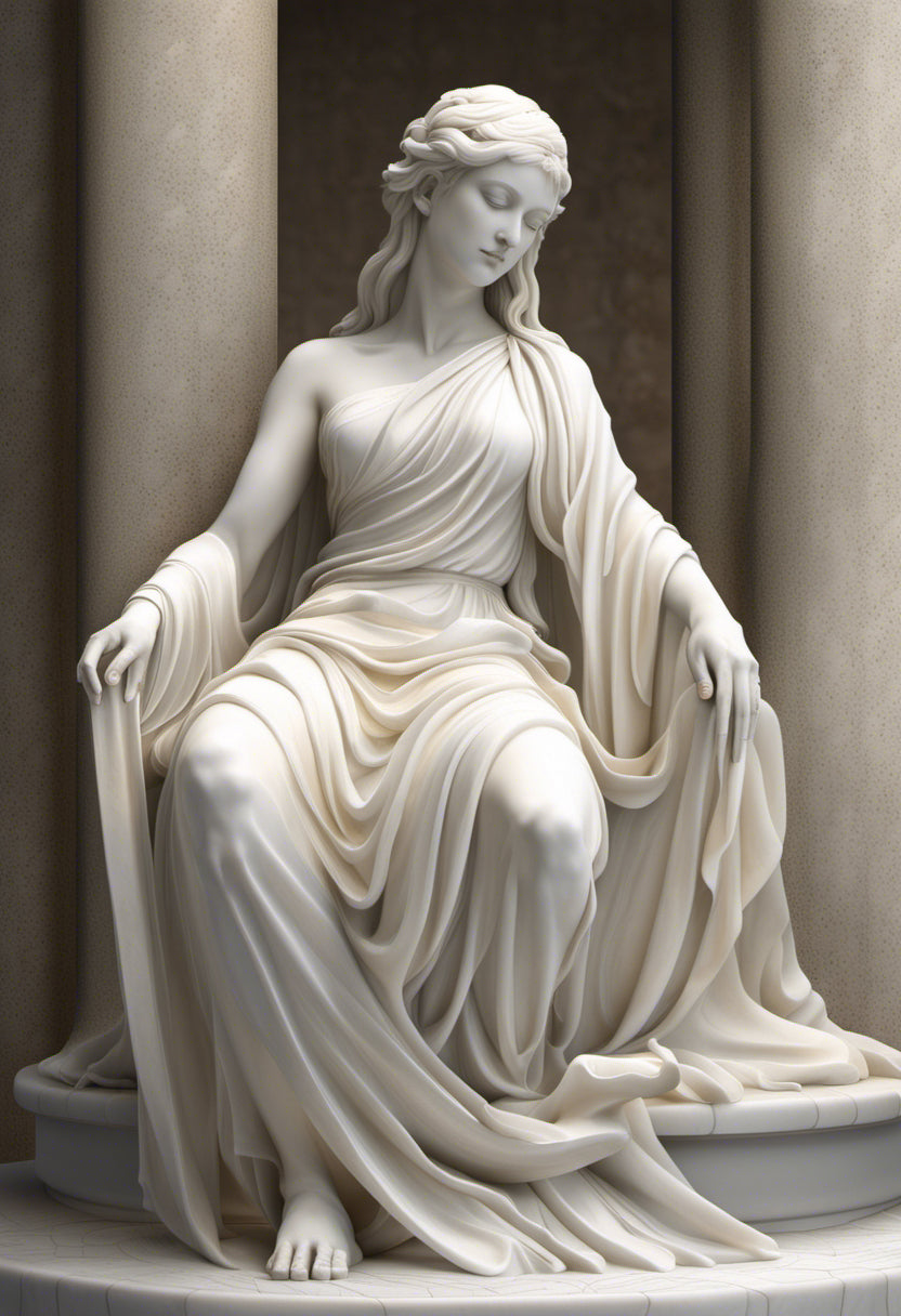 Seated Marble Goddess Photograph Art Print