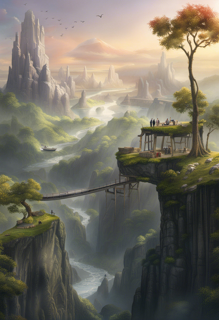 Elven Lair Digital Fantasy Painting Art Print