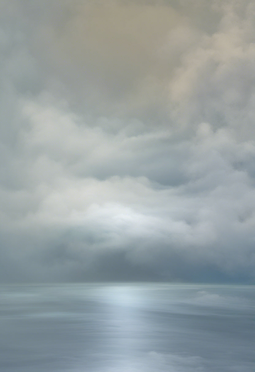 Tranquil Seascape Abstract Oil Painting Art Print
