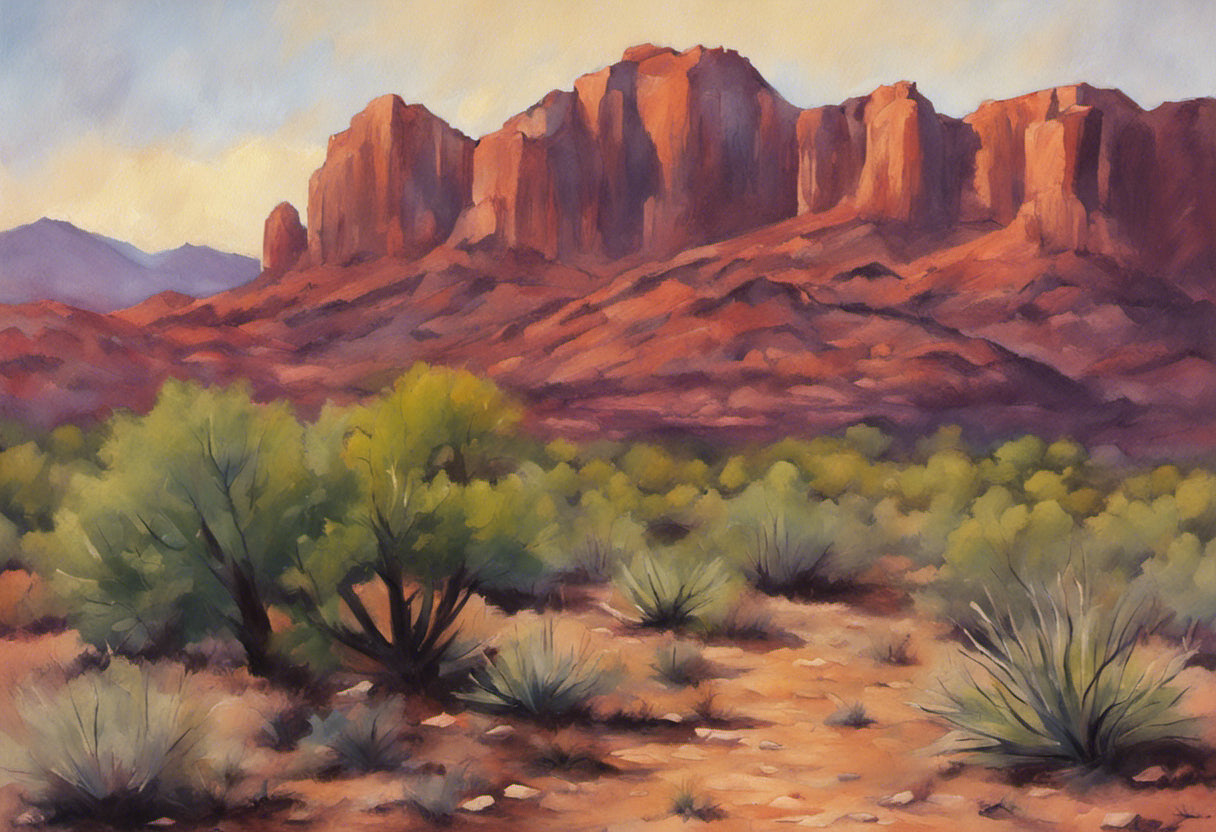 St George Utah Landscape Acrylic Painting Art Print