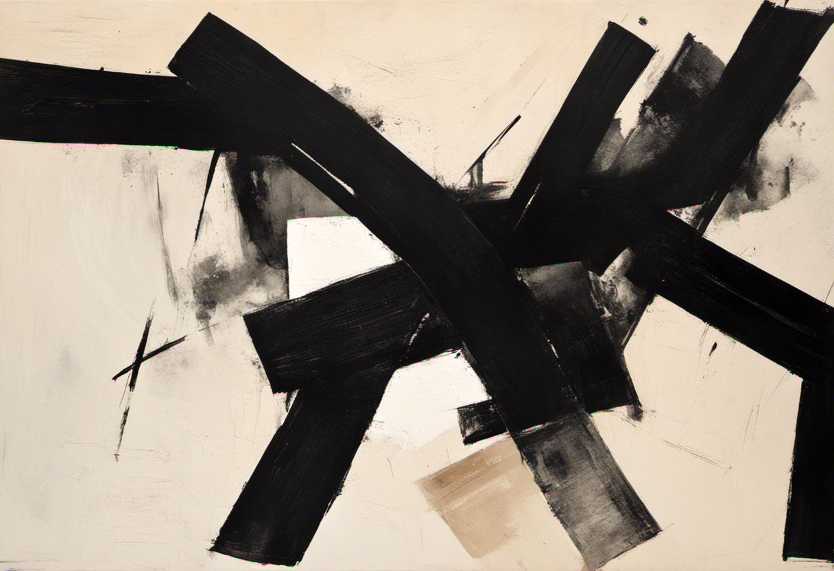 Franz Kline Style Abstract Painting II Art Print