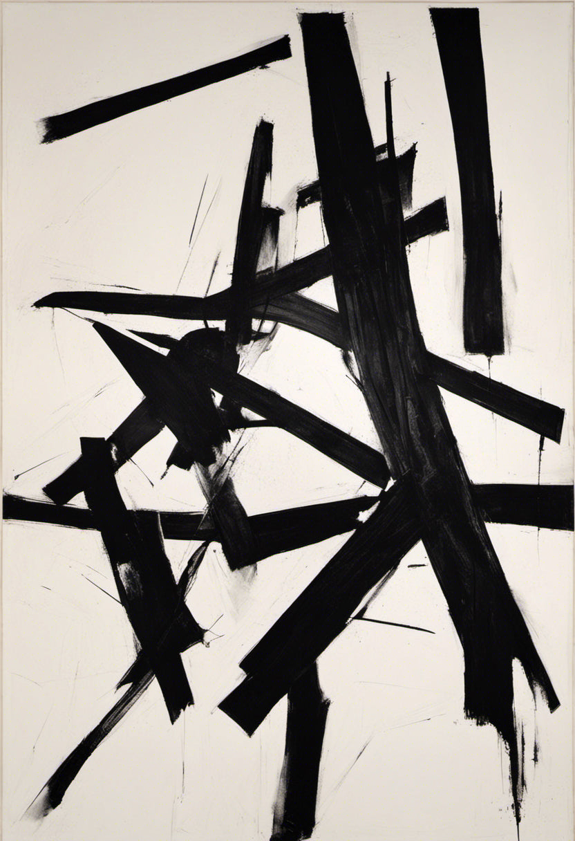 Franz Kline Style Abstract Painting III Art Print