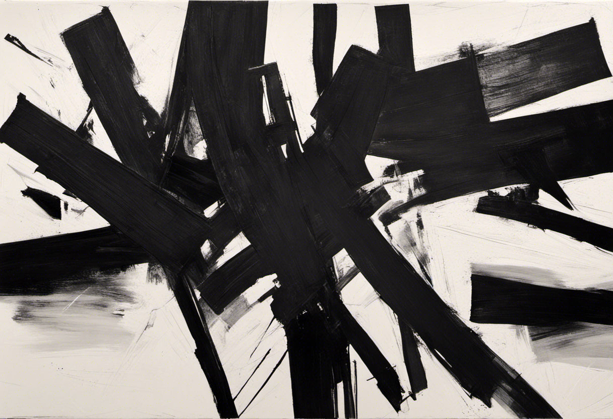 Franz Kline Style Abstract Painting V Art Print