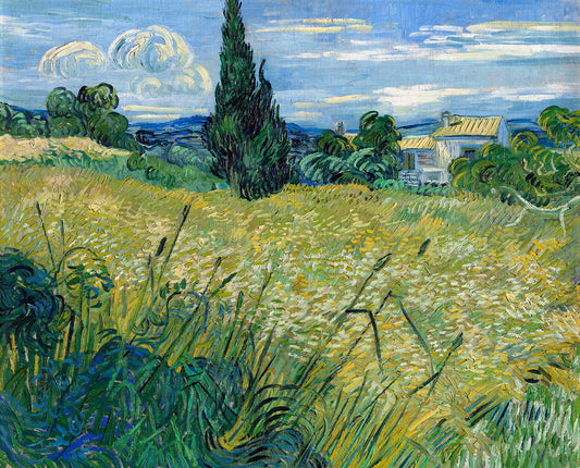 Green Wheat Field with Cypress by Vincent van Gogh Art Print
