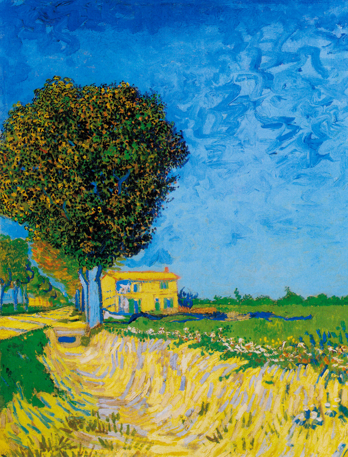 Avenue at Arles with houses by Vincent van Gogh Art Print
