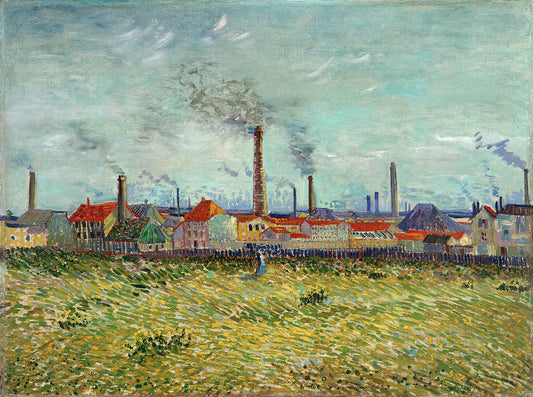 Factories at Clichy by Vincent van Gogh Art Print