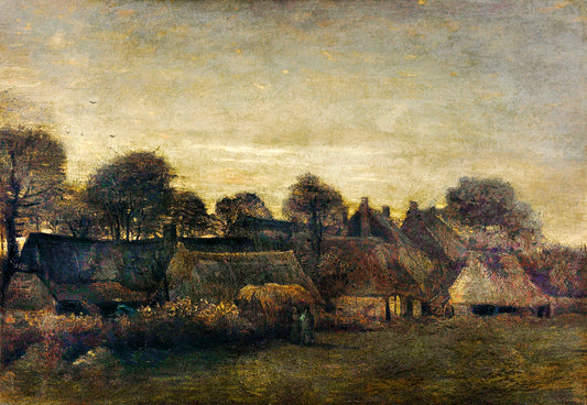 Farming Village at Twilight by Vincent van Gogh Art Print
