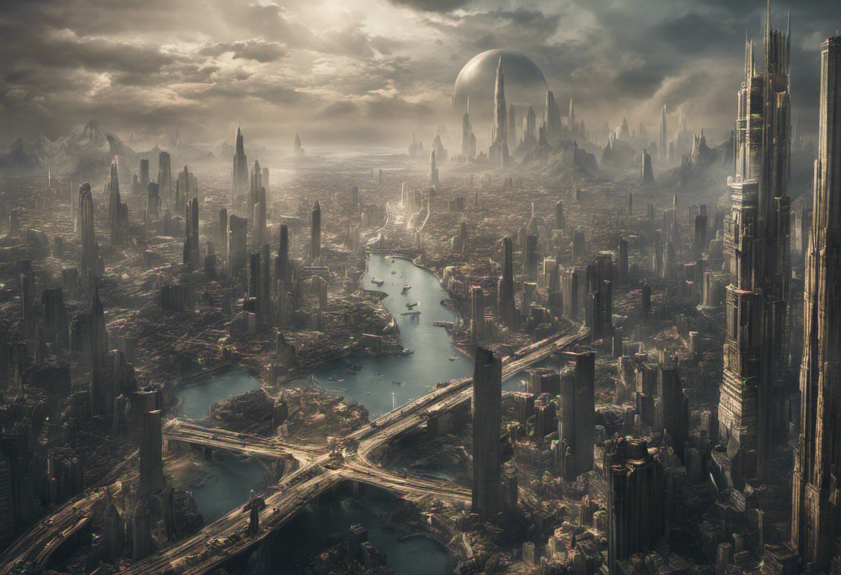 Destroyed City Digital Matte Painting II Art Print