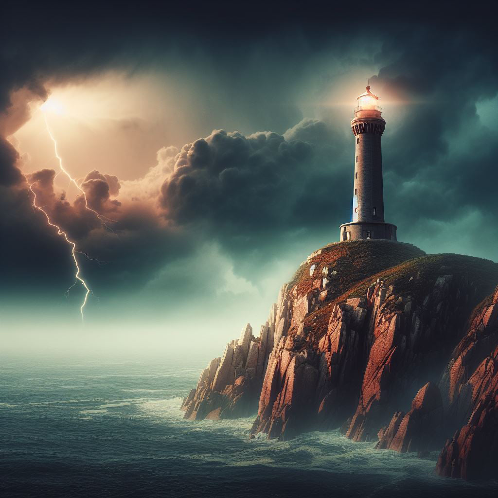 The Lighthouse at the End of the World Digital Painting II Art Print