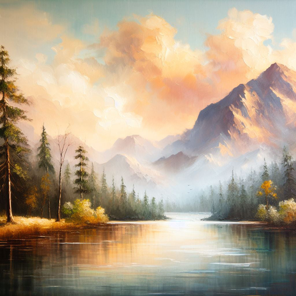Serene View Oil Painting Art Print