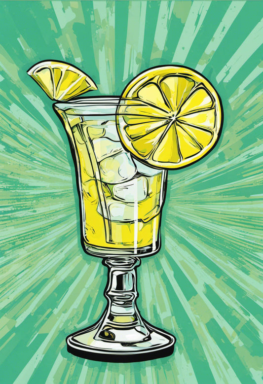 Refreshing Glass of Lemonade Illustration Art Print