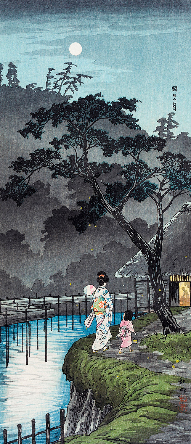 Moon at Sekiguchi by Hiroaki Takahashi Art Print