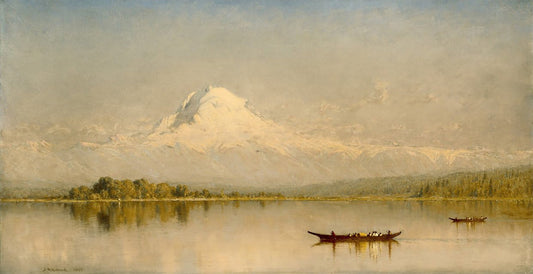Mount Rainier, Bay of Tacoma Ð Puget Sound by Sanford Robinson Gifford Art Print